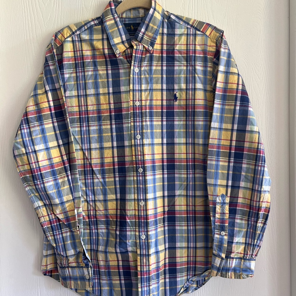 Ralph Lauren Blue and Yellow Plaid Shirt